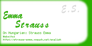 emma strauss business card